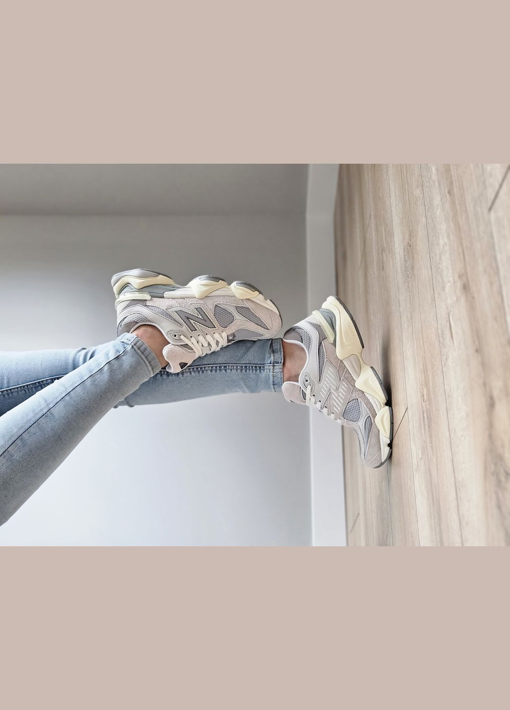 Кроссовки женские и мужские No Brand 9069 x Joe Freshgoods sea salt mindful grey | Нью Беланс 9060 серые демисезоны (316504436)