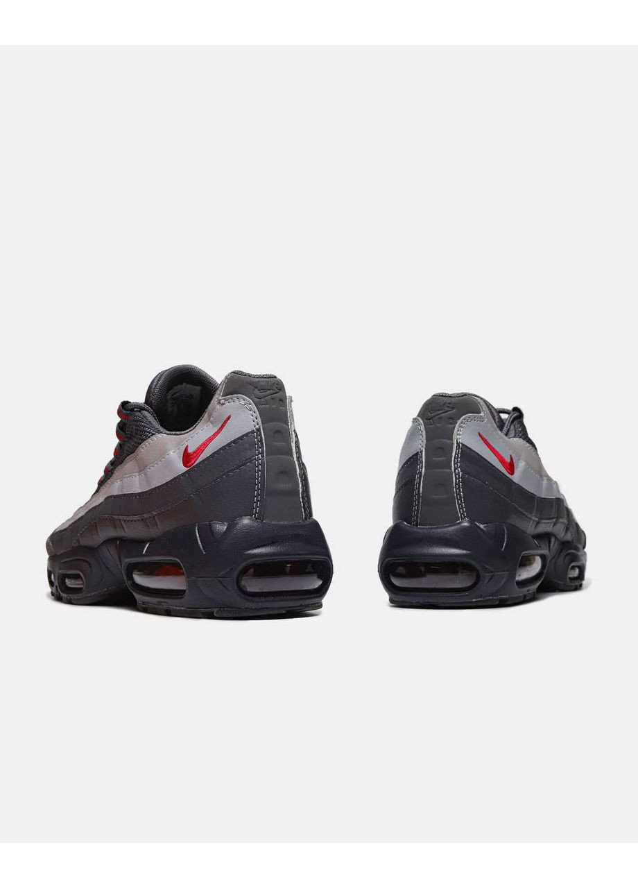 Чорні Осінні кросівки чоловічі nike air max 95 essential solar red / gun smoke найк аір макс 95 No Brand