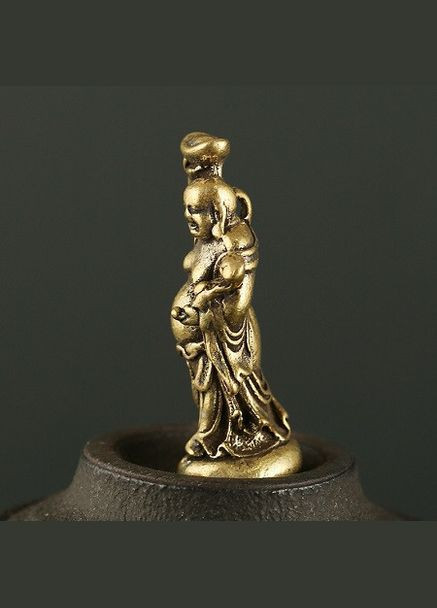 Миниатюрная карманная медная фигурка маленькая статуэтка Будда Майтрея No Brand (292260537)