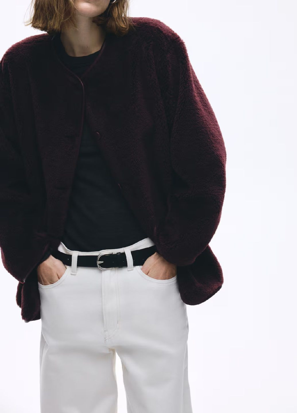 Бордовая демисезонная куртка H&M