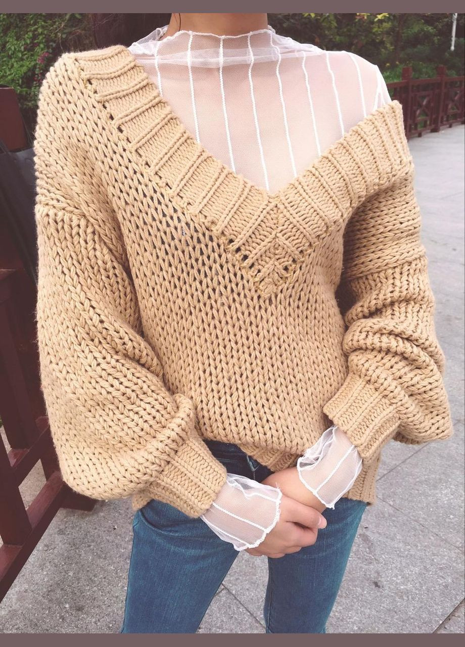 Белая прозрачная кофточка в полоску прозрачный гольф кофточка сетка водолазка блузка honey fashion accessories (10-48) No Brand