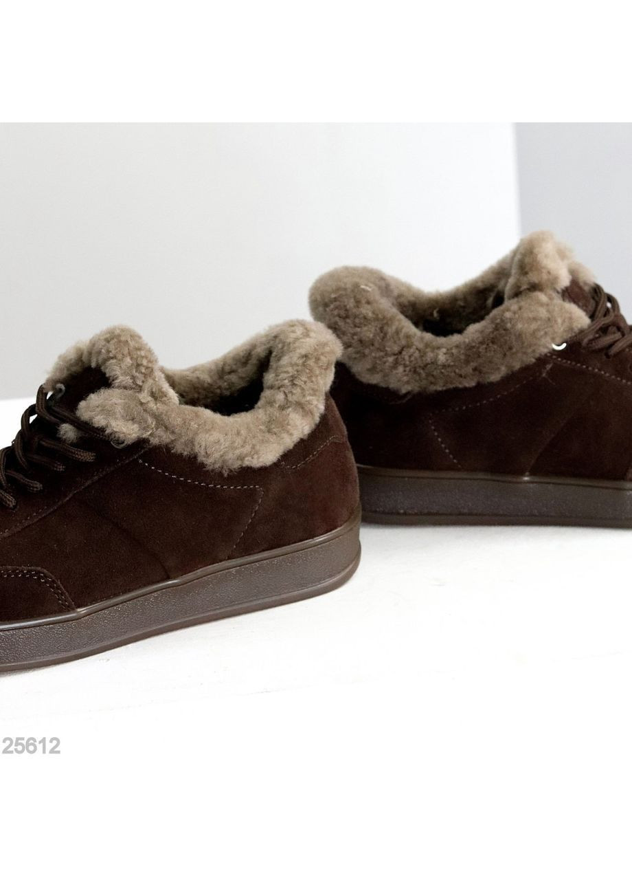Зимние замшевые кроссовки Helen коричневые зима (363866892)