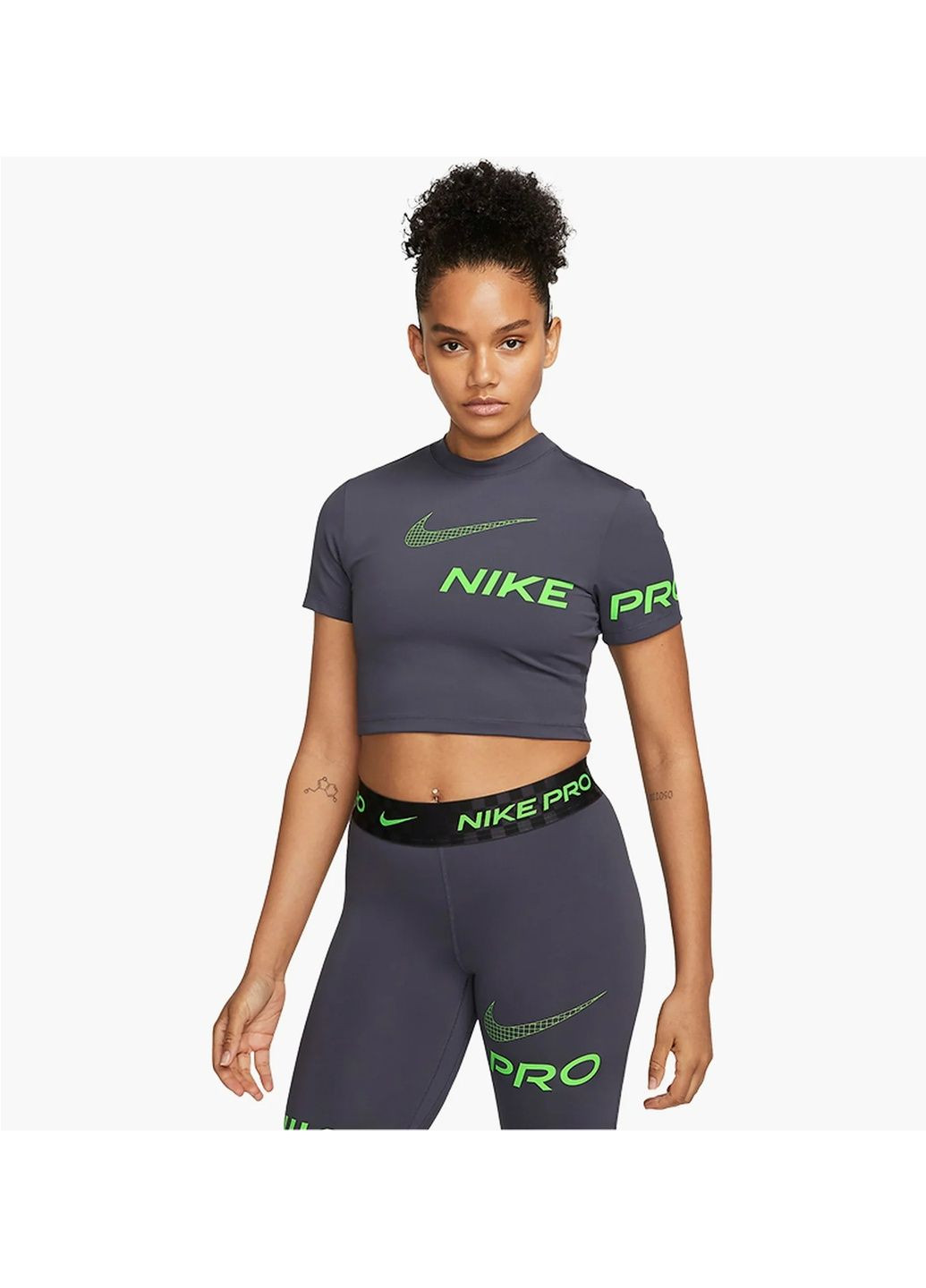 Женская футболка Pro Dri-Fit Grey Nike - (365962537)