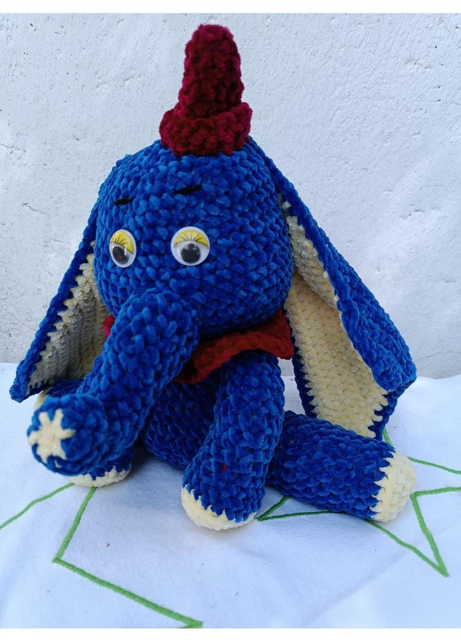 Вязаная игрушка Слоненок "Дамбо" ручная работа мягкая игрушка No Brand (363329754)