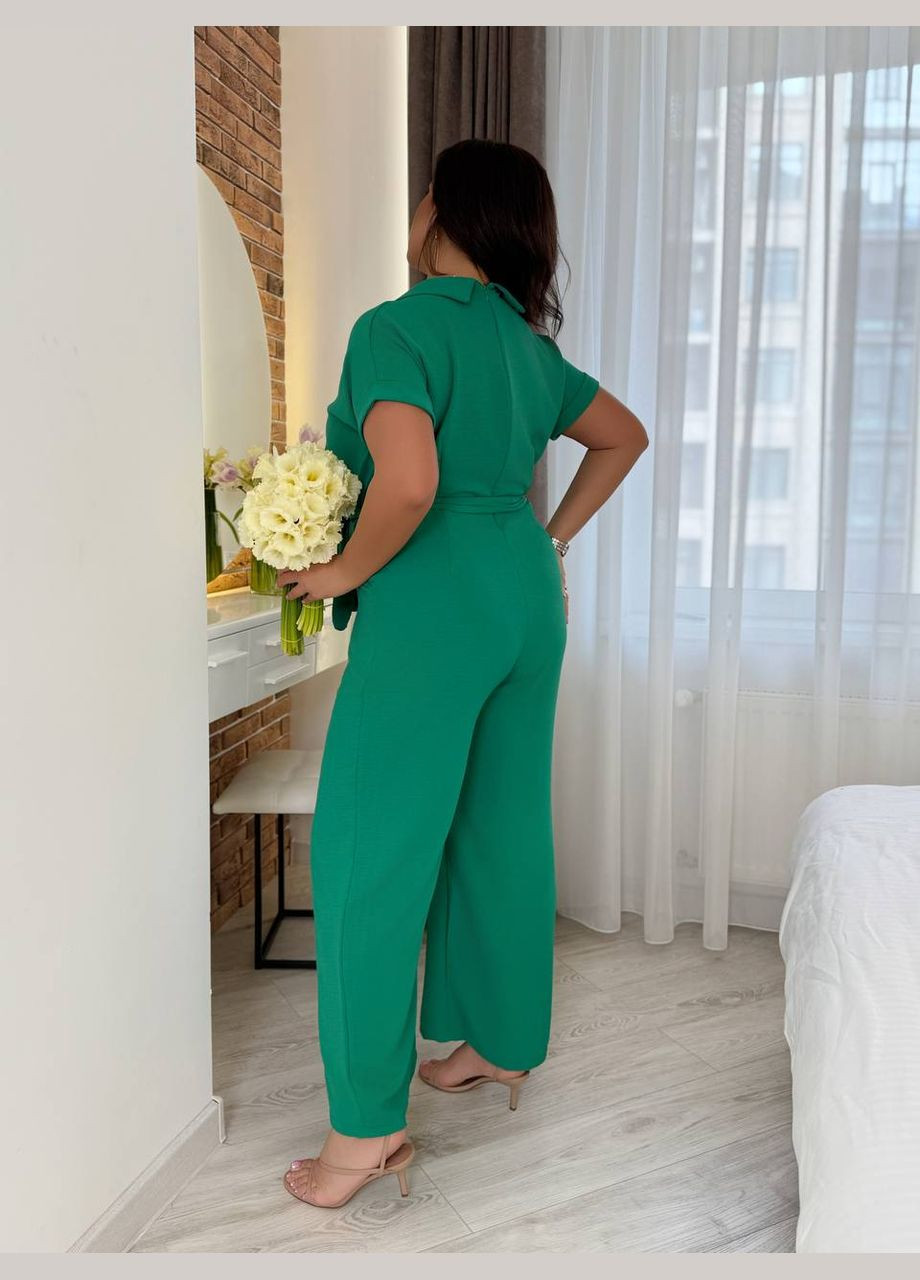 Комбінезон Україна Your style комбінезон-брюки однотонний зелений повсякденний віскоза, нейлон