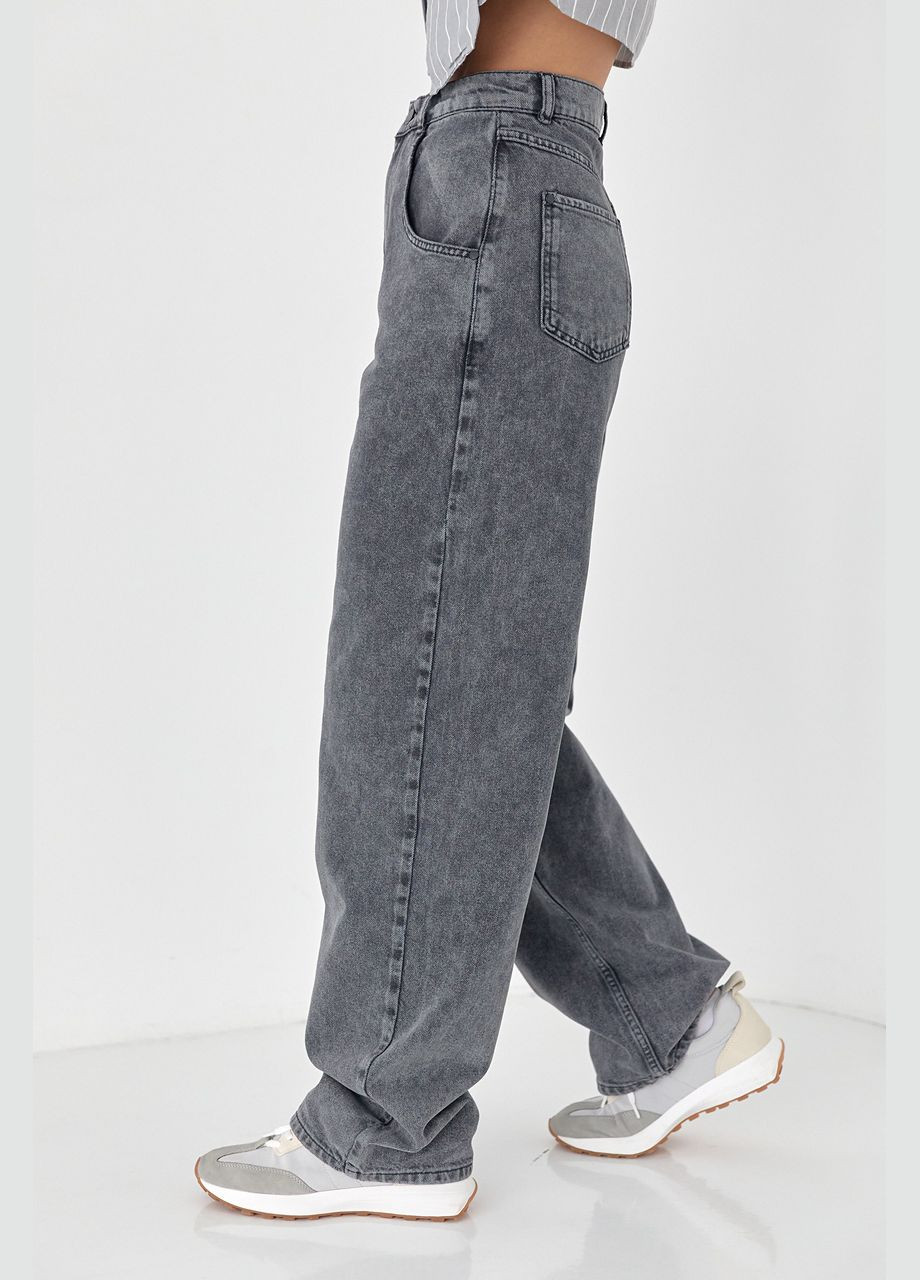 Широкі джинси з завищеною талією 24015 Lurex - (292252849)