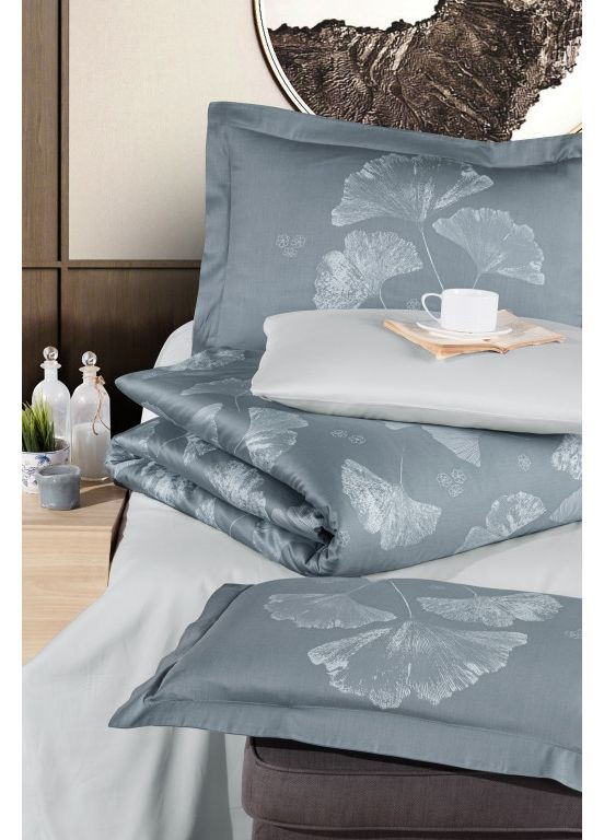 Постільна білизна сатин — Sofira Indigo євро First Choice (367056405)