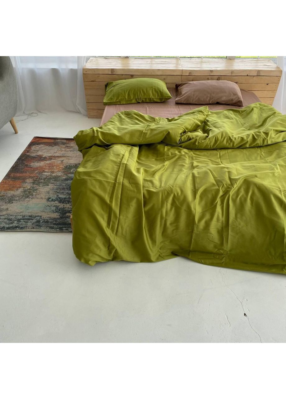 Постельное белье Карамель + Масло, сатин PREMIUM Семейный размер, наволочки 50/70 No Brand (364218419)