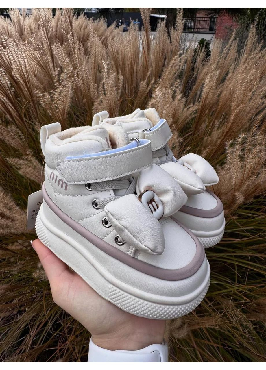 Черевики зимові для дівчинки молочного кольору (T705-1-1) 27 BBT (366249187)