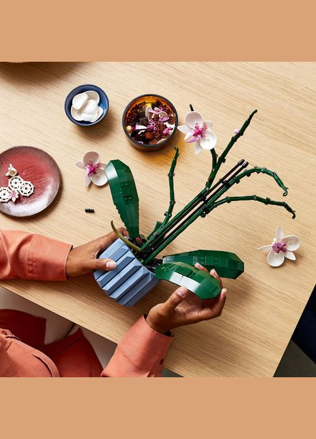 Конструктор Icons Орхидея, 608 деталей, в стиле Lego-лого No Brand (340672737)