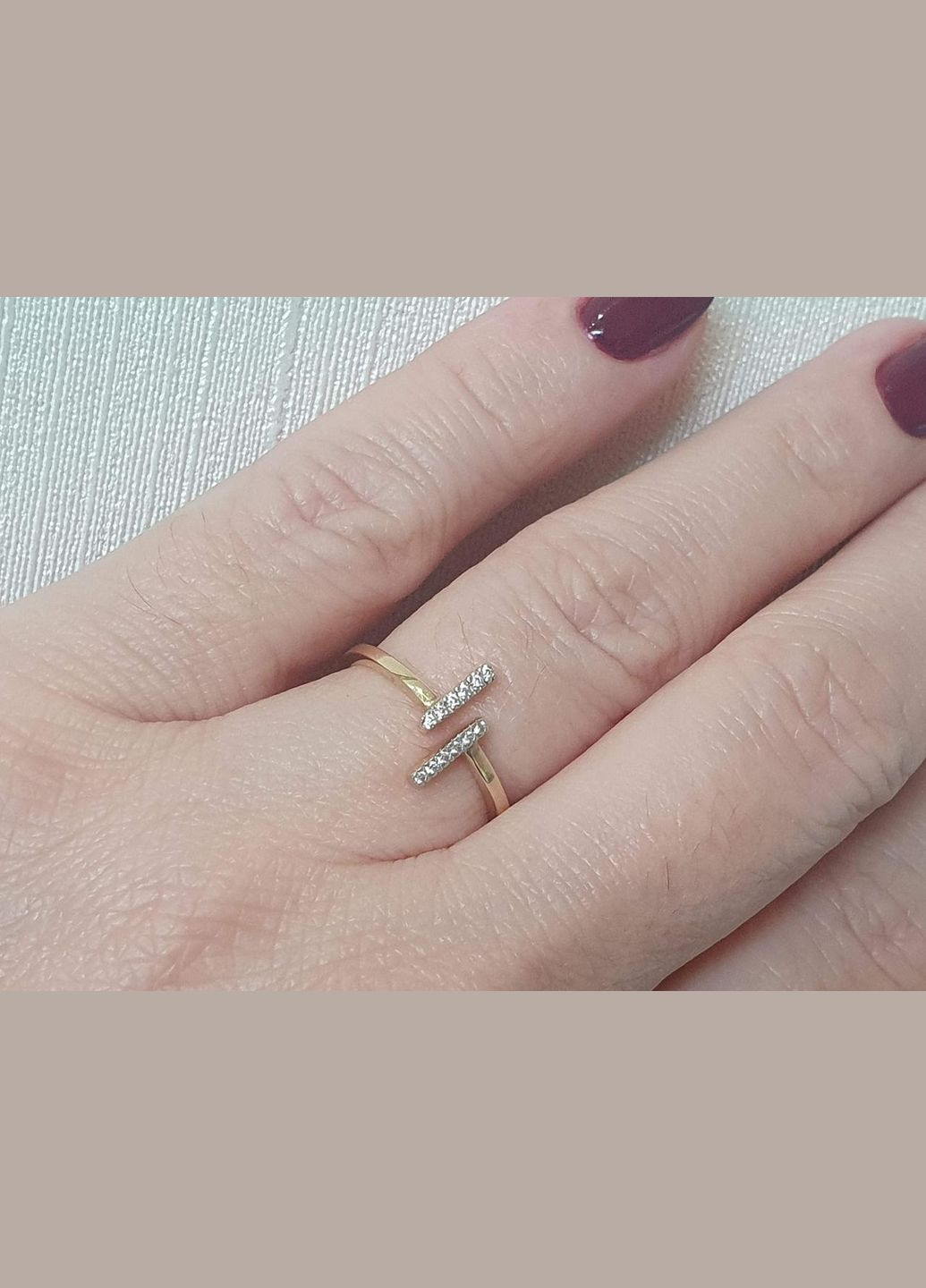 Золотое кольцо с фианитами. 700148-Рр.евро Харківська ювелірна фабрика (332174231)