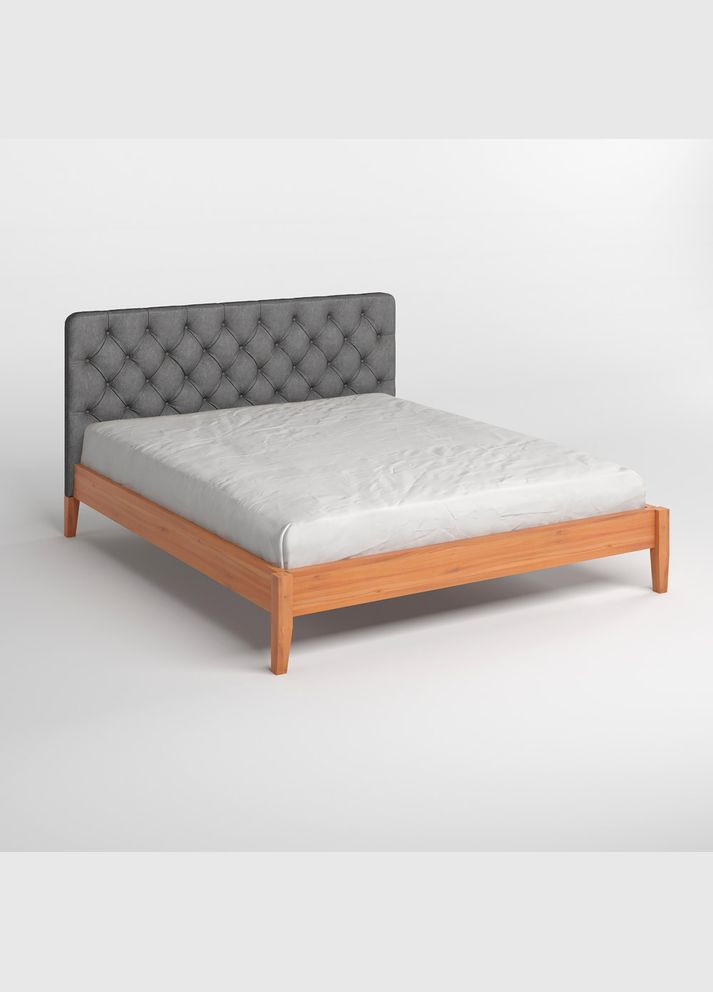 Односпальная деревянная кровать Рим ДК /Аляска 93 (Серый) Б3 80х190 см (MBG-5040) Mebigrand (366086255)