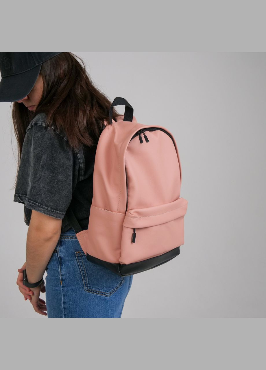 Женский городской рюкзак универсальный спортивный для путешествий City mini в экокожи, розовый цвет ToBeYou citymini (293247102)
