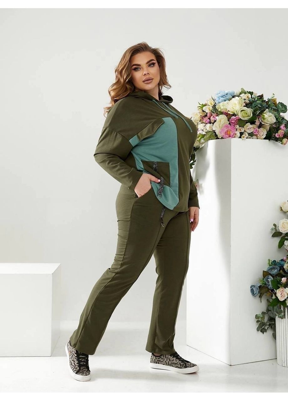 Женский спортивный костюм большого размера с тесьмой и капюшоном | Замеры в описании Vione (367076161)
