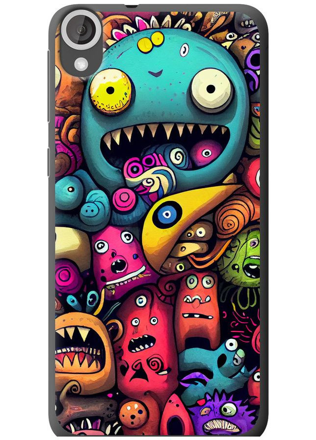Силіконовий чохол 'Смішні монстри' для Endorphone HTC Desire 820 (302393033)