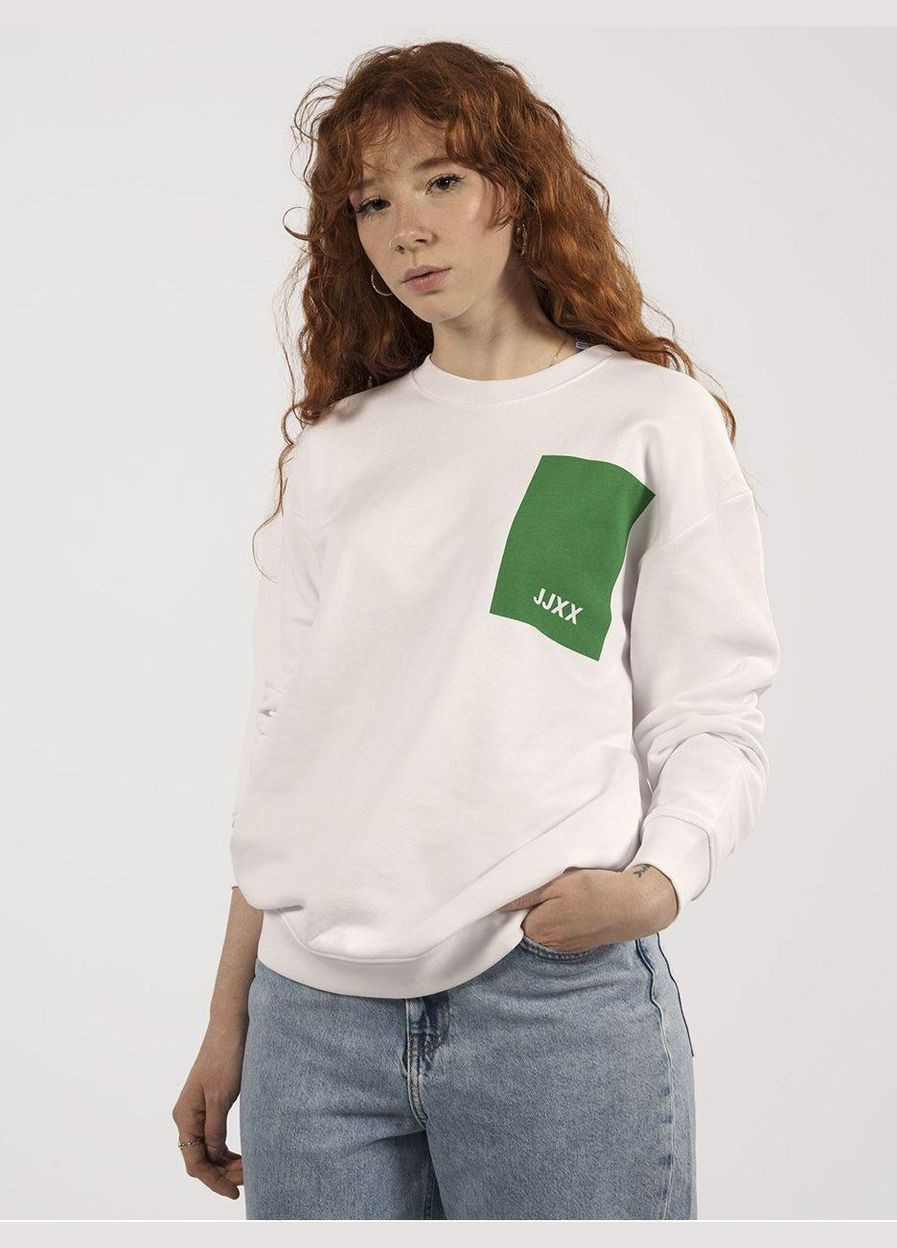 Білий світшот демісезон,білий з принтом,jjxx Jack & Jones (268563194)