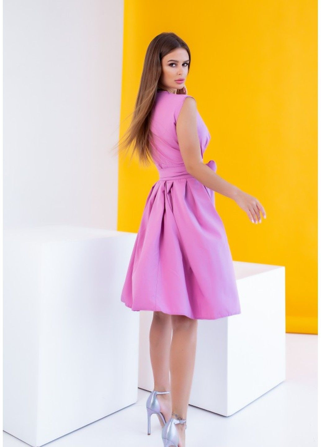 Фіолетова повсякденний сукня 12080 бузковий ISSA PLUS