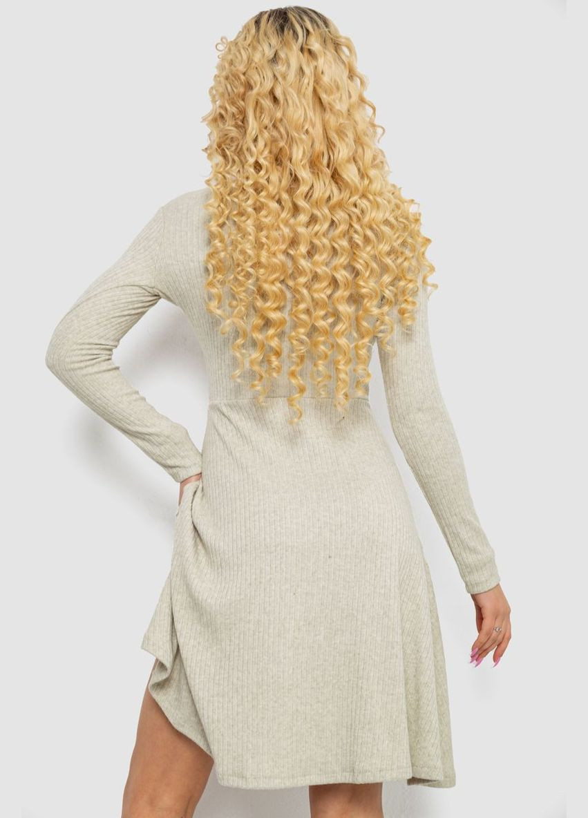 Оливкова кежуал сукня трикотажна з оборкою Ager