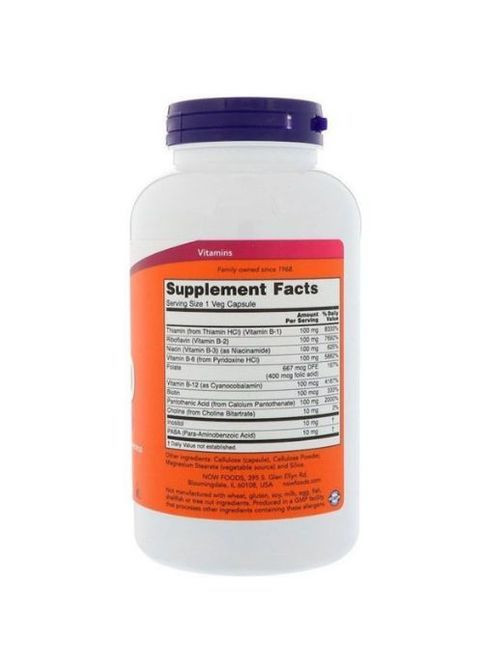 Vitamin B-100 250 Veg Caps Now Foods (362419052)