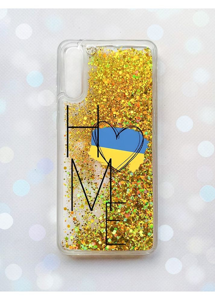 Чохол з плаваючими блискітками на Samsung Galaxy A50 (2019) A505F Золотий:: Дім Україна (принт 353) Creative (360669231)