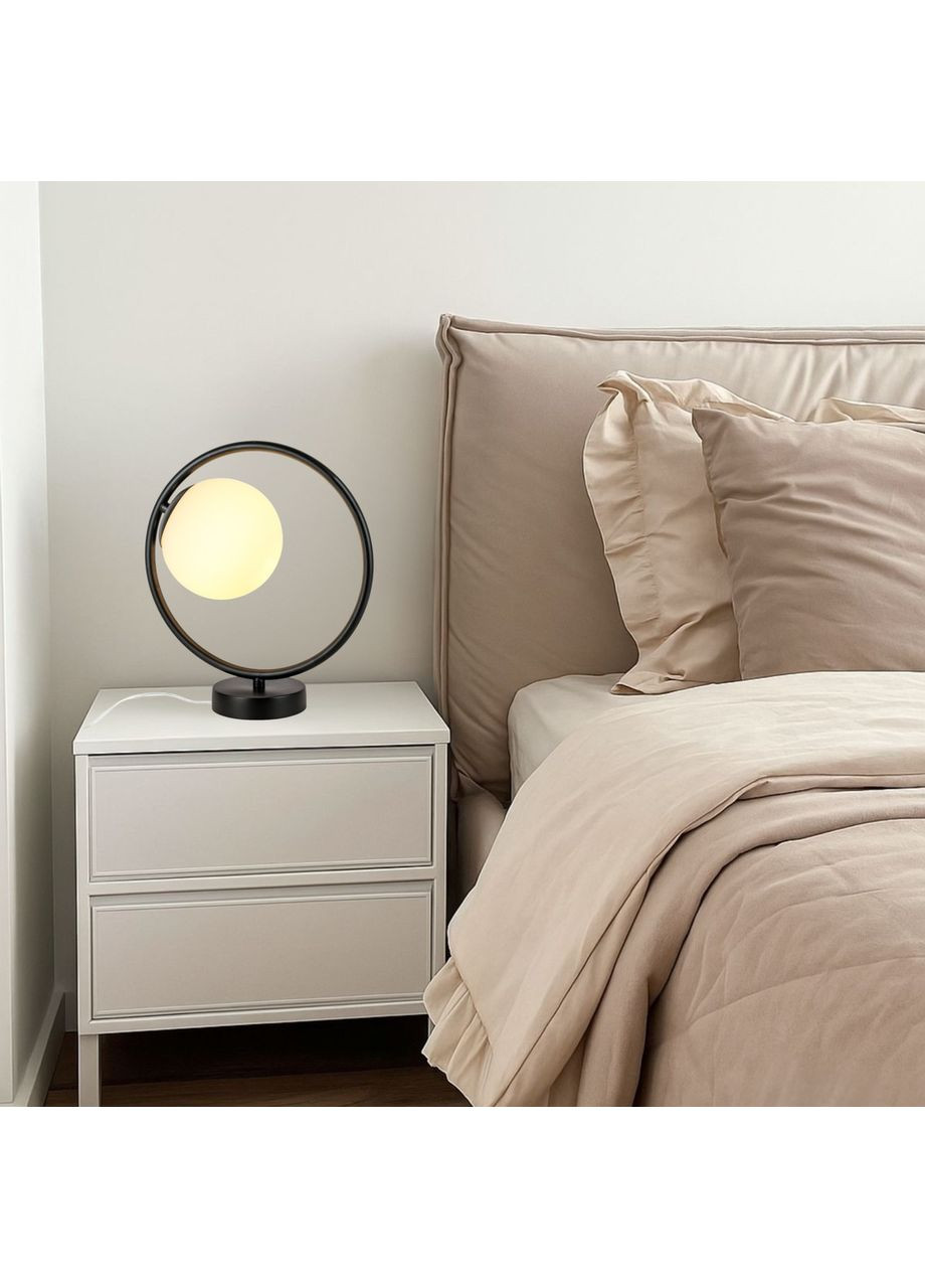 Настільна/прикроватна лампа у чорному кольорі (84-1028-1 BK+WH) No Brand (372991302)