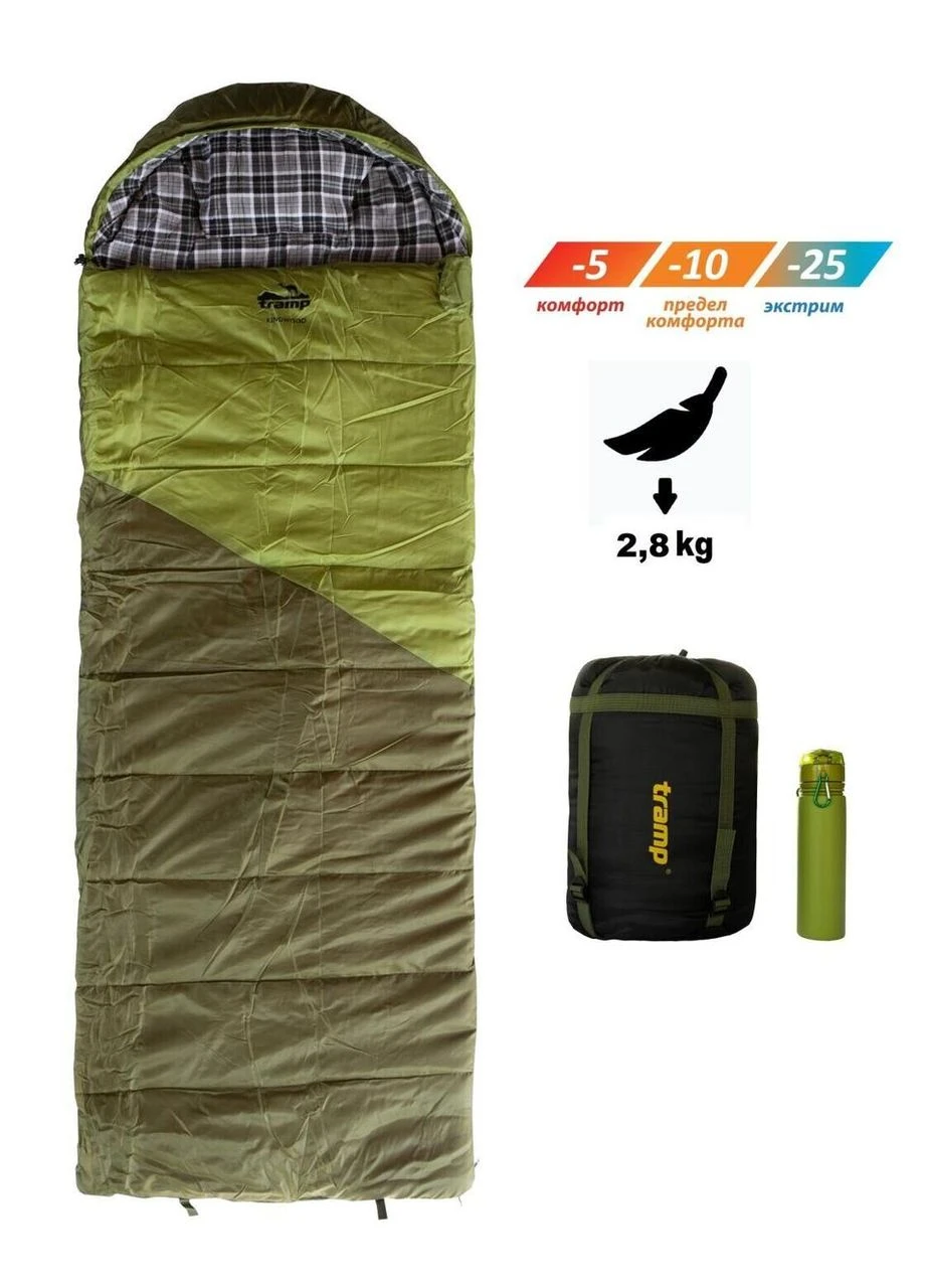 Спальный мешок Sherwood Regular одеяло темно /серый 220/80, Левый, без капюшона Tramp (392038617)