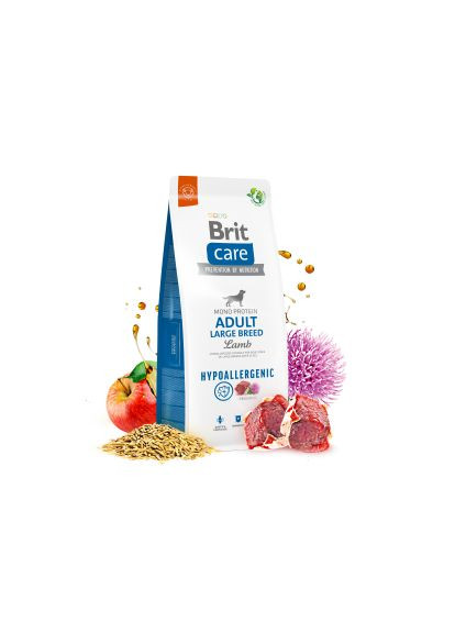 Сухий корм для собак (8595602559091) Brit Care Dog Hypoallergenic Adult Large Breed з ягням 1 кг (369878518)