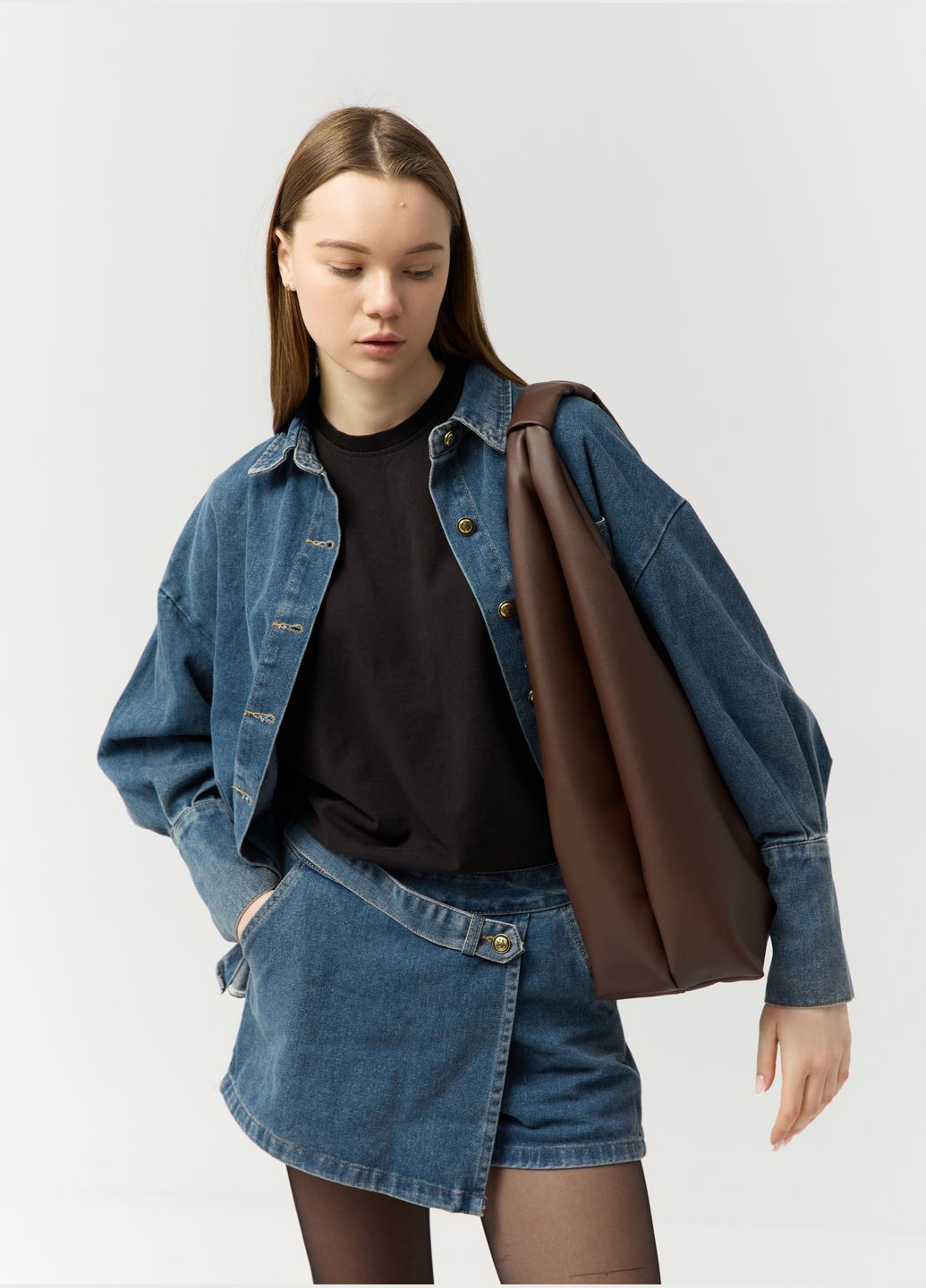 Жіноча сумка хобо шоколадна Sambag (322735713)