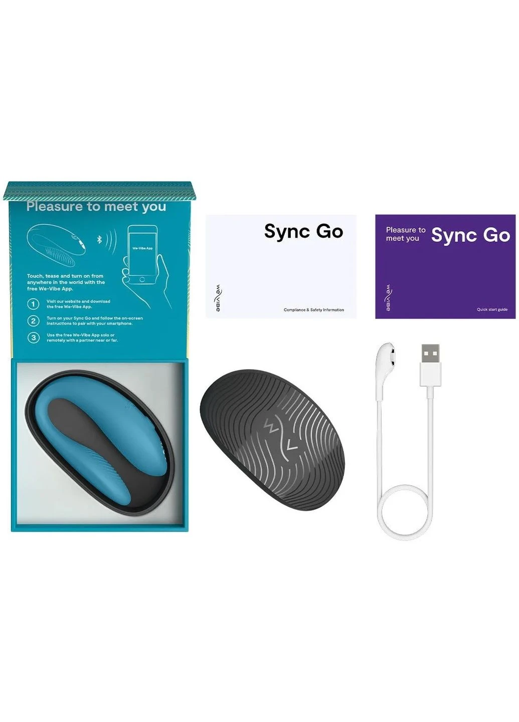 Вібратор Смарт-вібратор для пар Sync GO Turquoise (SX0528) We-Vibe (361172643)