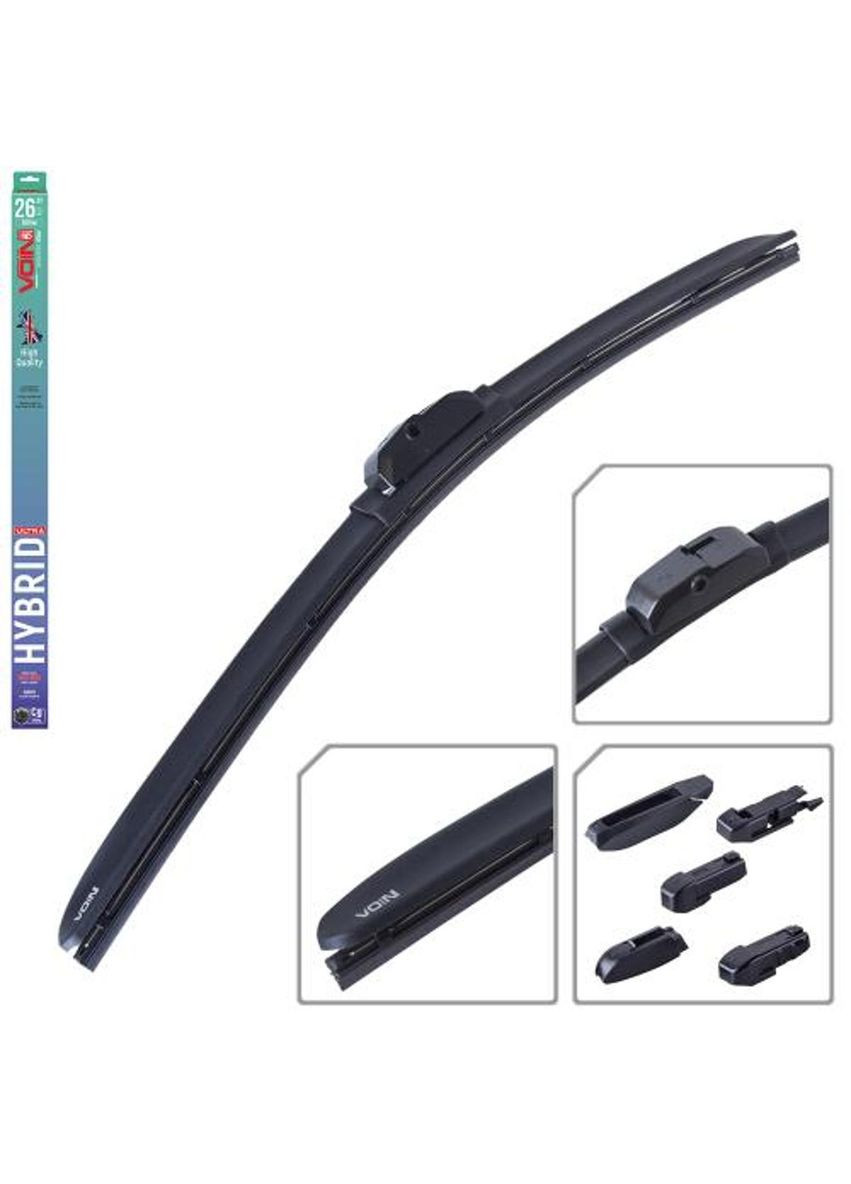 Двірники 26"-650мм. (Щітки склоочисника гібридні 26"-650мм (TPX6M-26") HYBRID Ultra (6 адаптерів) VOIN (360505626)