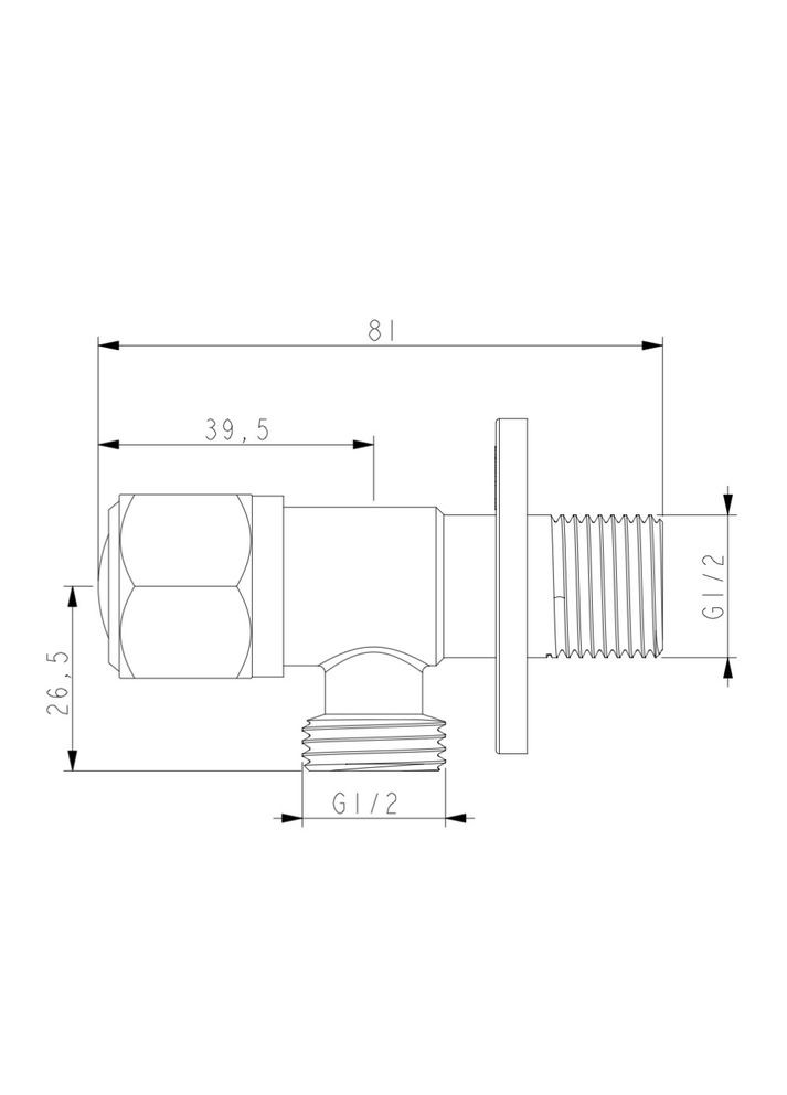 Кран приборный SOL21A-16-BLACK 1/2"x1/2" нержавеющая сталь Wezer (316088891)