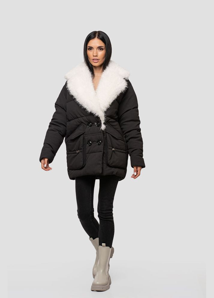 Черно-белый зимний Пуховик Vicco