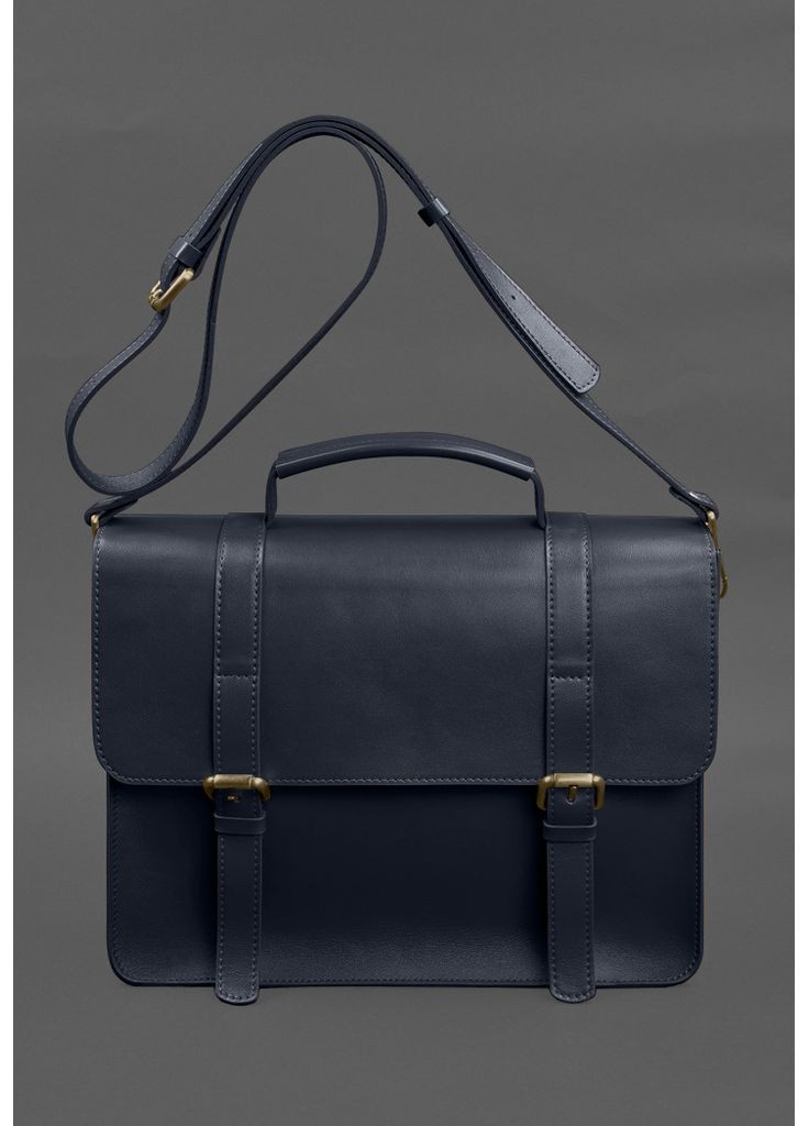 Шкіряна сумка-портфель Porte синій BlankNote (348359149)
