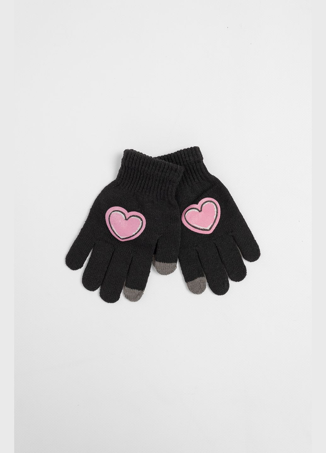 Перчатки для девочки цвет черный ЦБ-00230686 YO! (297136693)