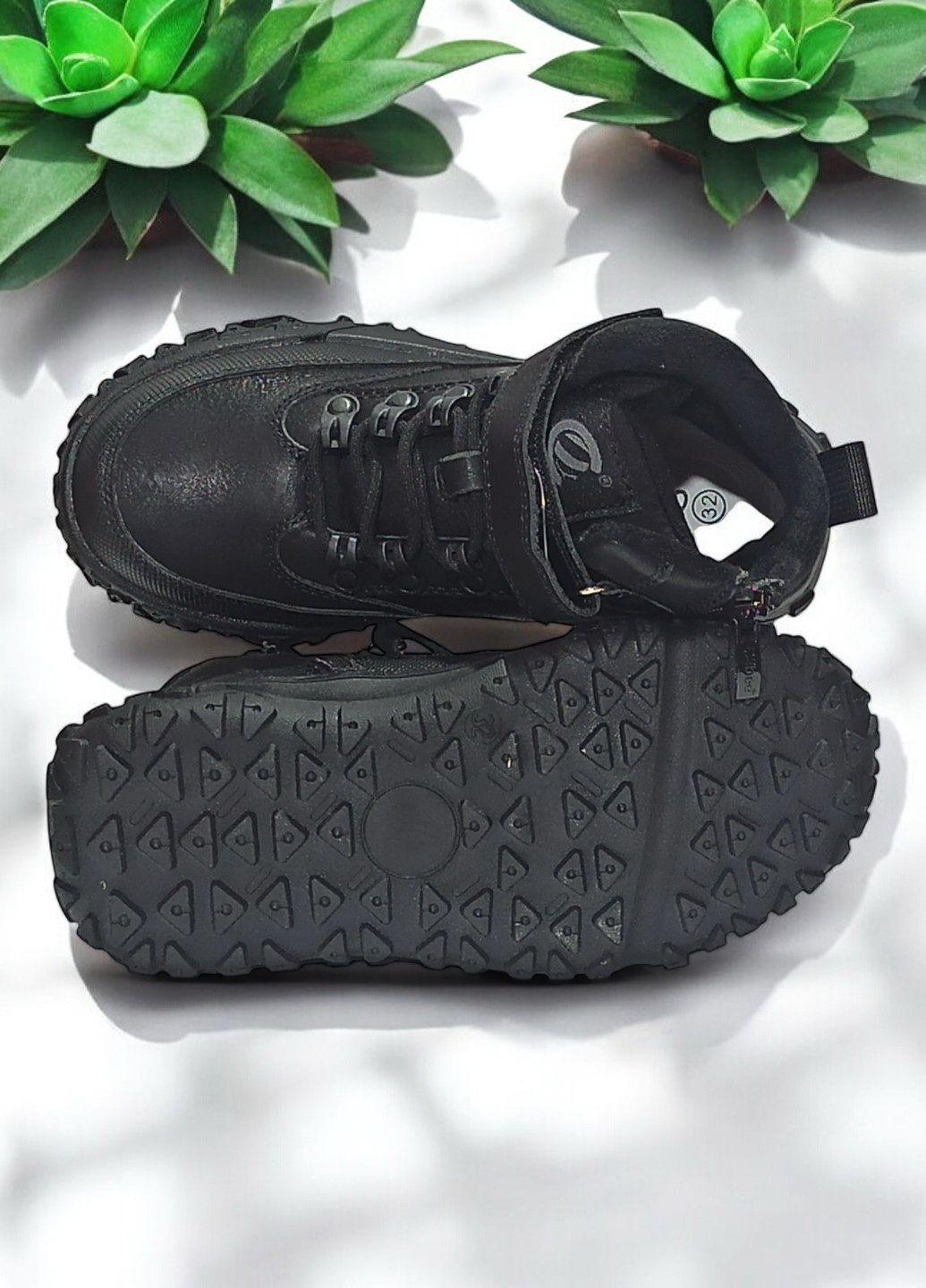 Демісезонні черевики на липучках утеплені для хлопчика 531 чорні Clibee (302737187)