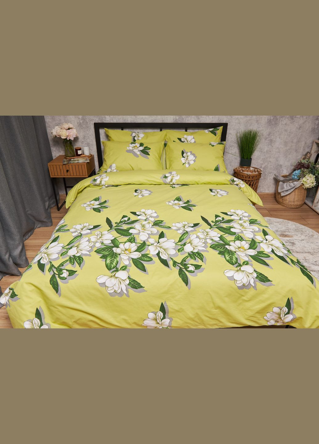 Комплект постельного белья Бязь Gold Люкс «» полуторный евро 160х220 наволочки 2х70х70 (MS-820005517) Moon&Star Wisteria (296909932)