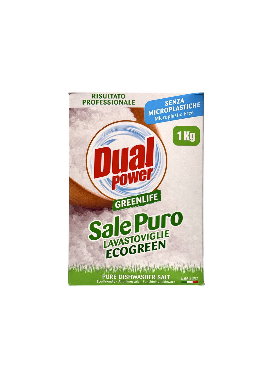 Сіль для посудомийки очищена e sale puro lavastoviglie ecogreen, 1000 г Dual Power (369144617)