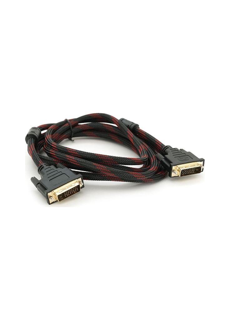Кабель мультимедійний DVI M to DVI M 3.0m 24+1pin black/red (YT-DVI(M)/(M)NY/RD-3.0m) Merlion (382659875)