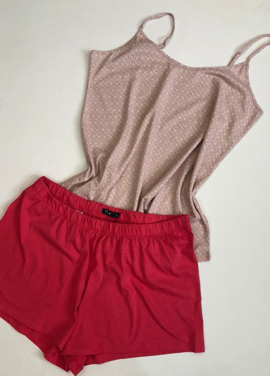 Рожева всесезон літня жіноча піжама. майка + шорти Tex