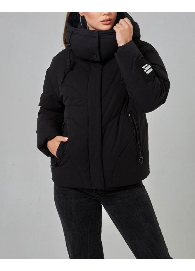 Чорна зимня зимова жіноча куртка 3912 l Towmy
