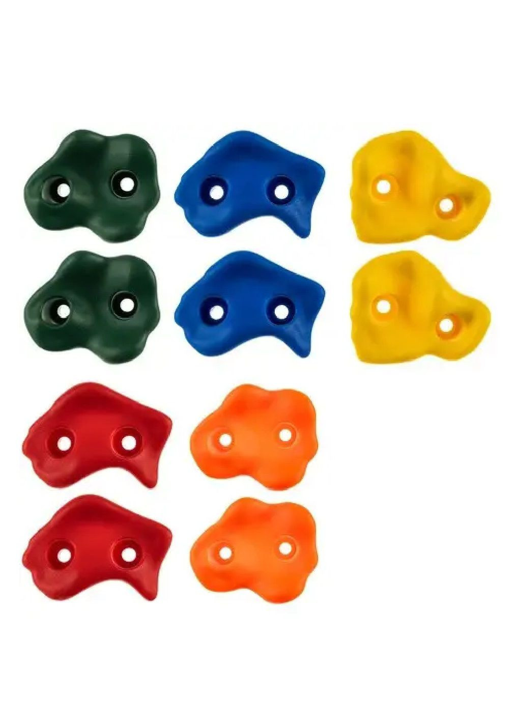 Набір зачепів пластикових різних розмірів із кріпленнями для скеледрому скелелазіння 10 штук (477384-Prob) Різні кольори Unbranded (299488350)