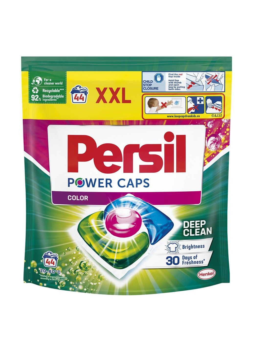 Капсули для прання Power Caps Color Deep Clean 44 шт Persil (293343742)