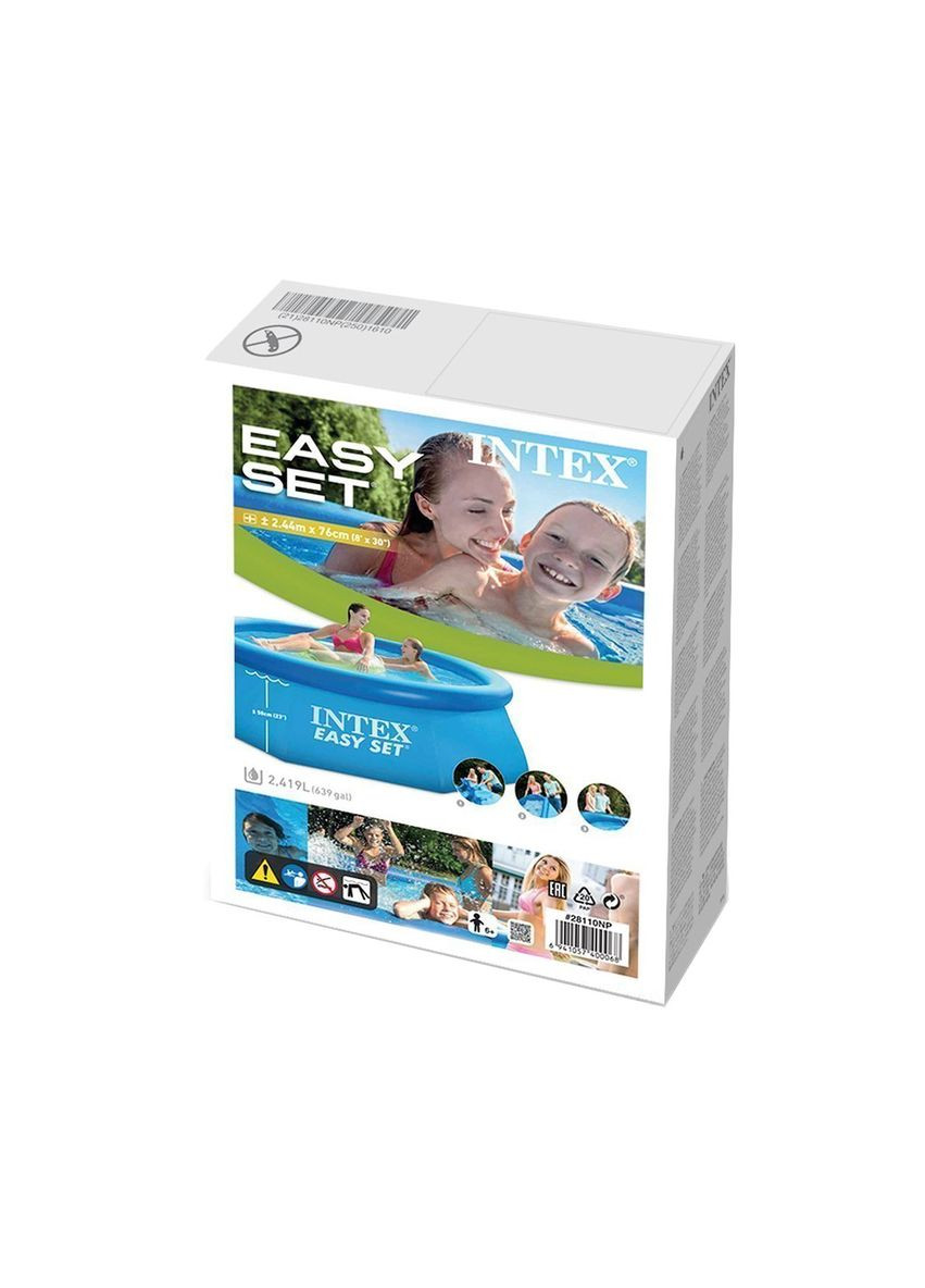 Наливний басейн 28110, 244х244х76 см, 2420л, 6,3кг Intex (333340827)