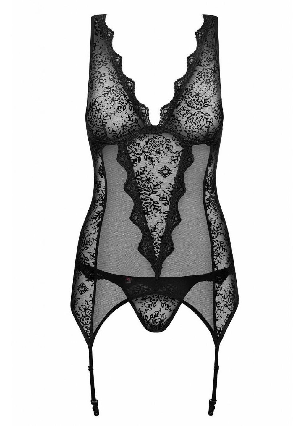 Корсет мереживний з трусиками Emperita corset Obsessive (351583081)