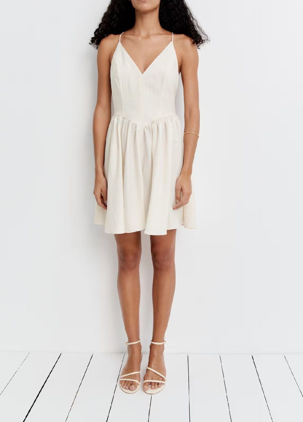 Молочна кежуал сукня H&M однотонна