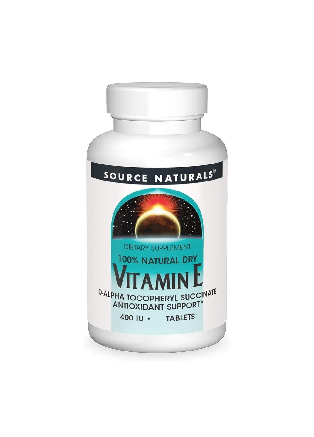 Вітамін E D-альфа токоферол 400 IU D-Alpha Tocopherol, 100 таблеток Source Naturals (362575177)
