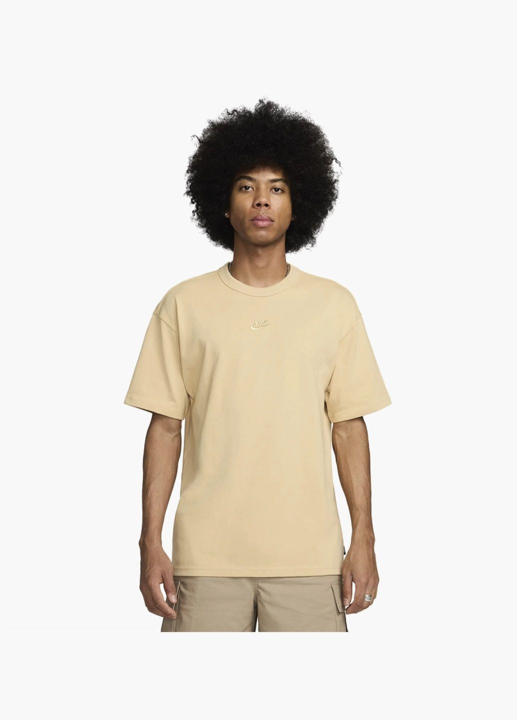 Бежева футболка чоловіча sw premium essential beige do7392-252 Nike