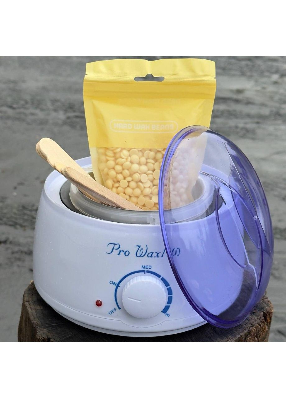 Набір для депіляції воском ProWax Hard Wax Beans Classic 100 гр №1 (Yellow) YRE (351375916)