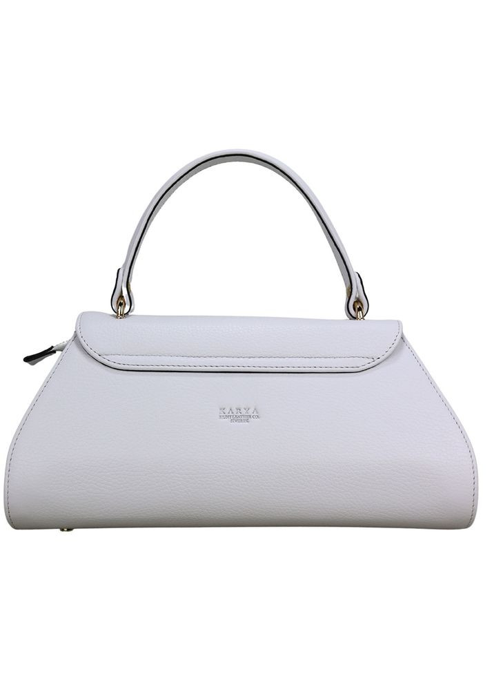 Сумка женская кожаная белая турецкая (Д/Ш/В) 31/13/16(см) Karya (336377988)