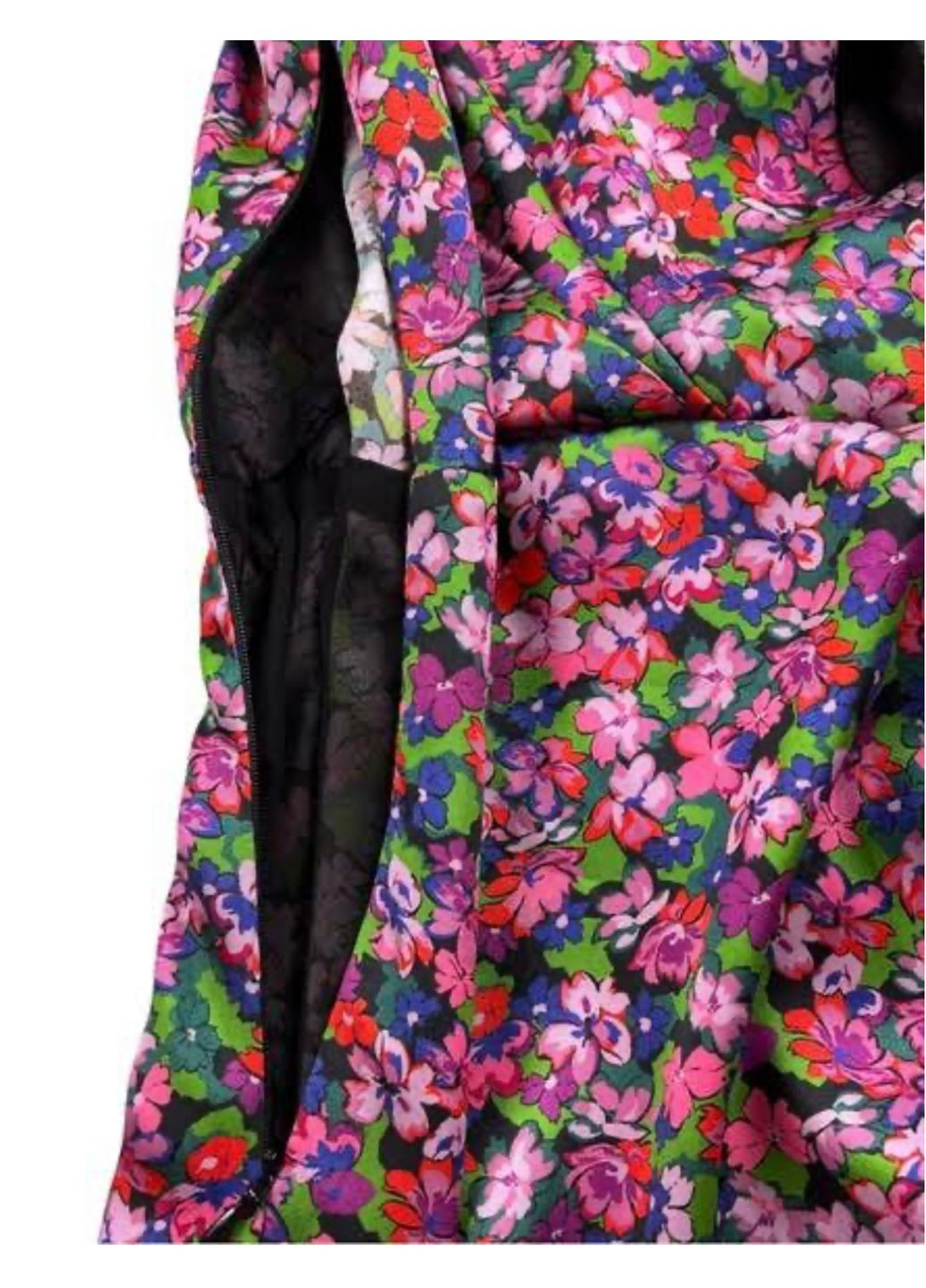 Комбинированное платье Zara с цветочным принтом